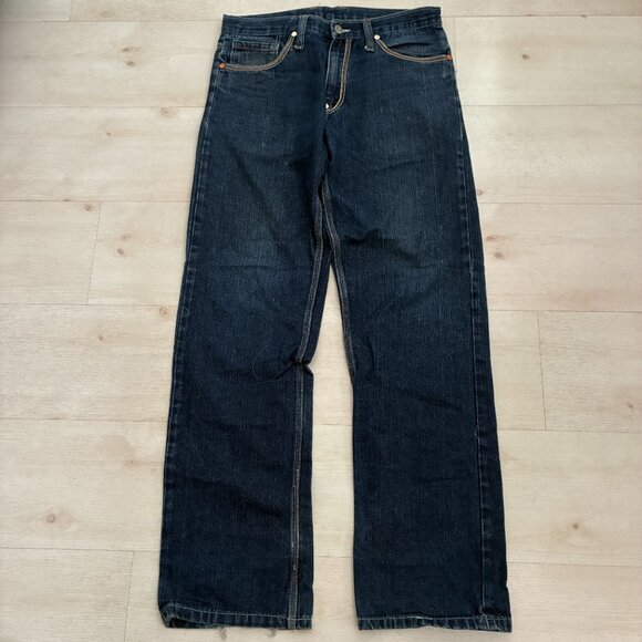 Vtg Artful Dodger Bishops Island Jeans Embroidered Baggy Y2K Streetwear 34W/34L
